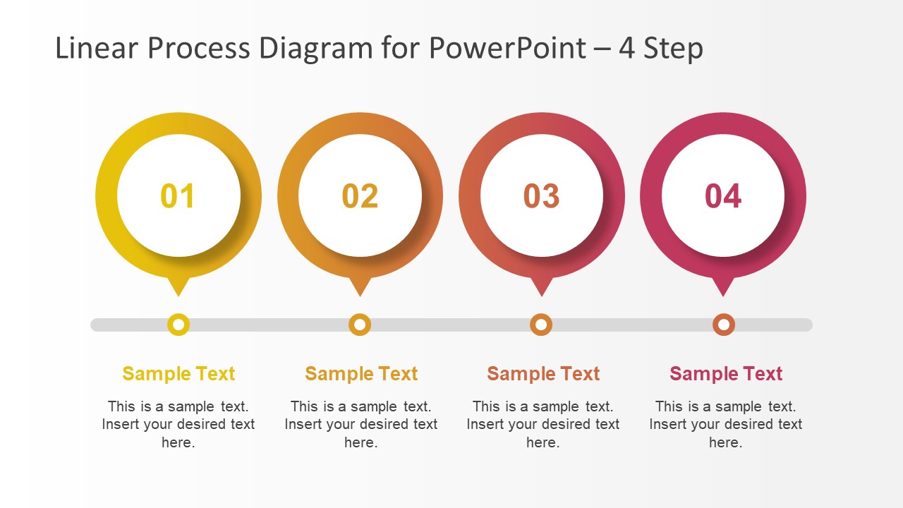 Slide of 4 Step Diagram Design