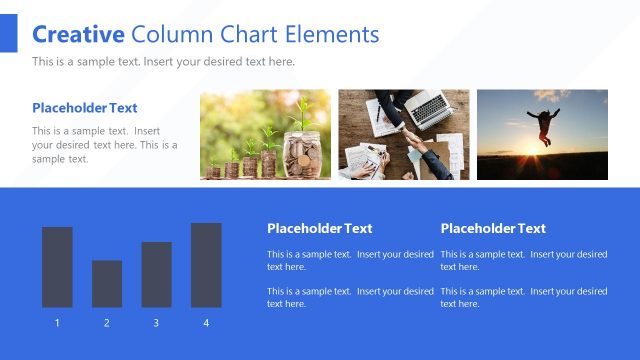 Creative Column Chart Elements PPT