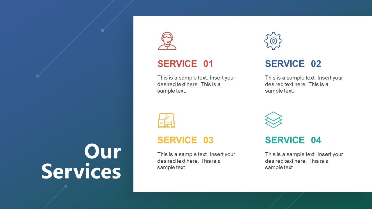 Company Product and Service Slide
