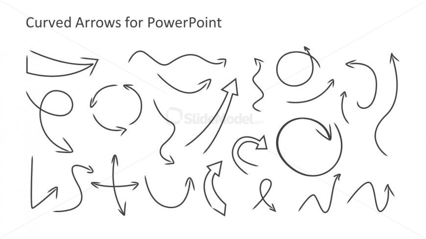 Template of Curved Arrows 