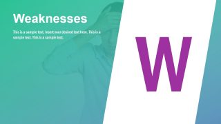 Weaknesses Infographic Slide for SWOT