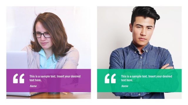 Testimonial PowerPoint Template with Quotes