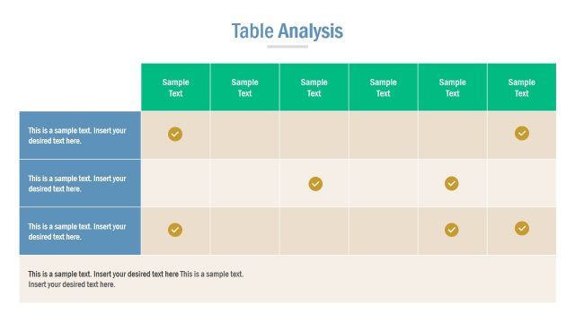 Compatibility Analysis PowerPoint Table