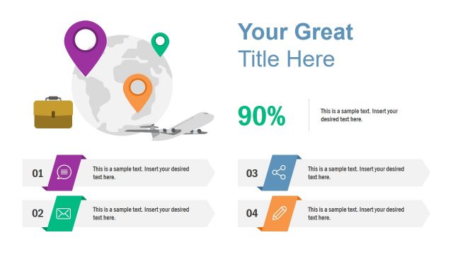 4 Steps Traveling Infographic Presentation