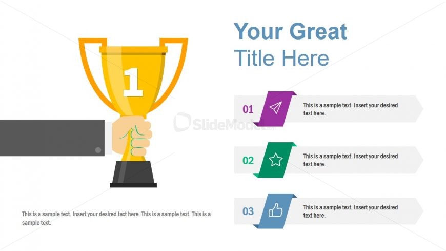 Trophy Image With Number One Sign, Presentation PowerPoint Images, Example of PPT Presentation