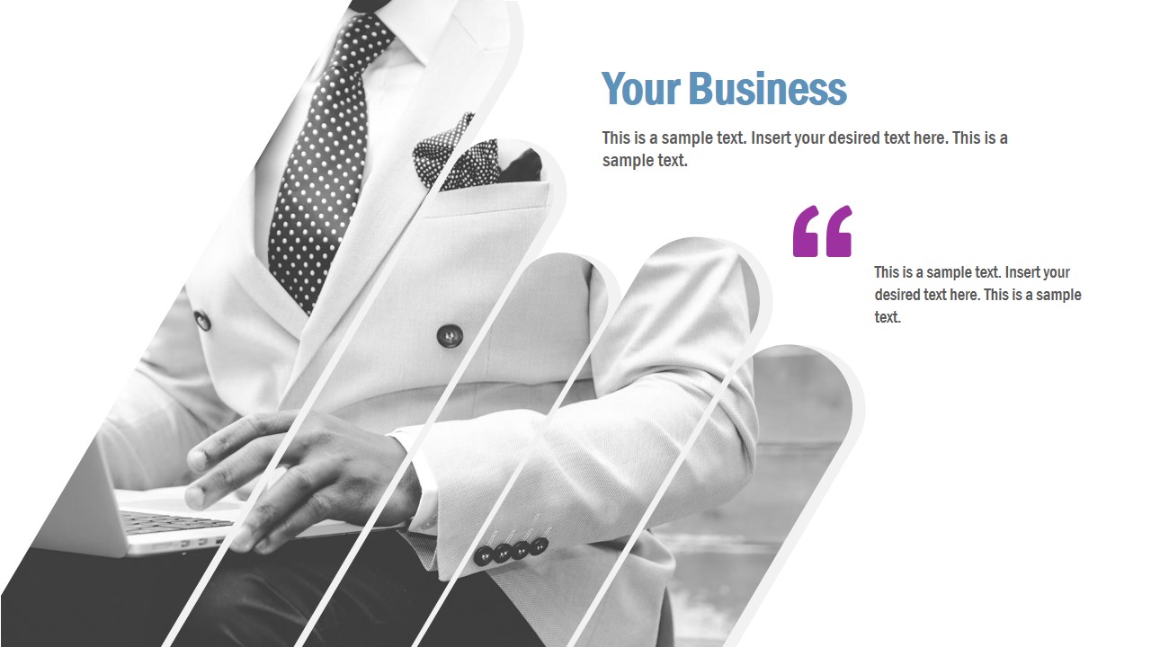 Business Slide with Cutout Picture