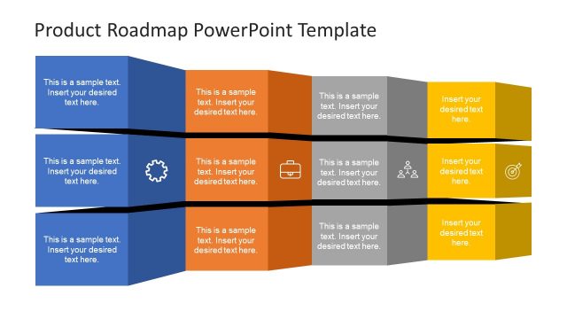 Folded Product Roadmap Timeline Template