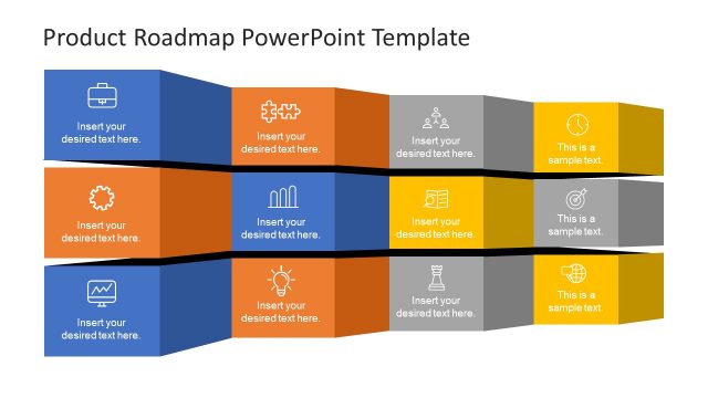 Folded Horizontal Product Roadmap Presentation