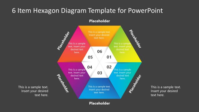 Infographic Hexagon Diagram 6 Steps