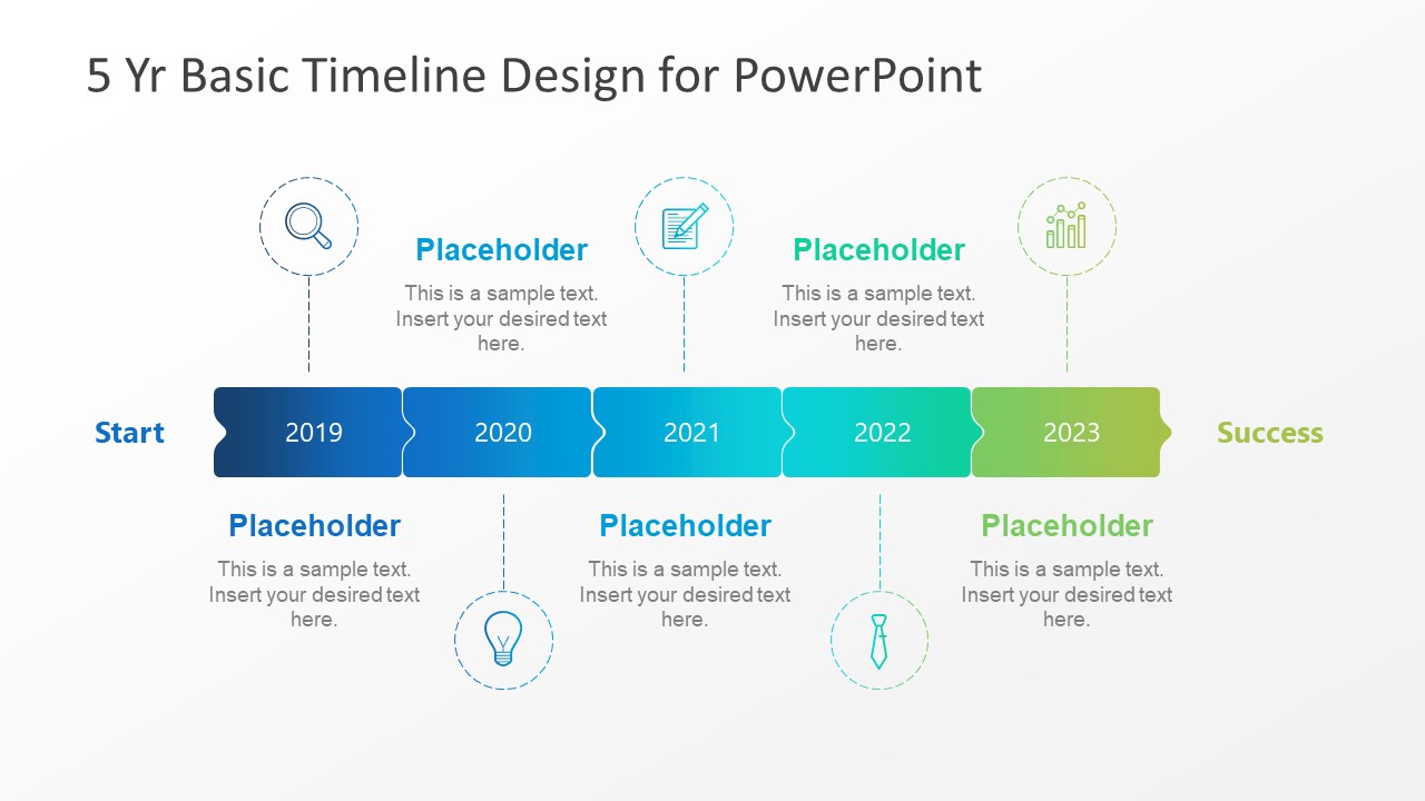 5 Year Timeline Milestones Design 