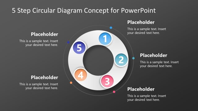 Concept Diagram of 5 Stages PPT