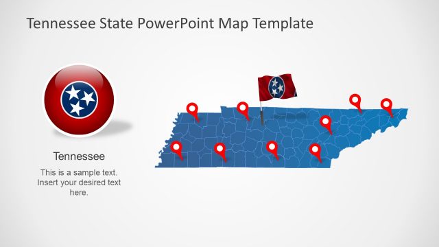 Tennessee State PowerPoint Map Template