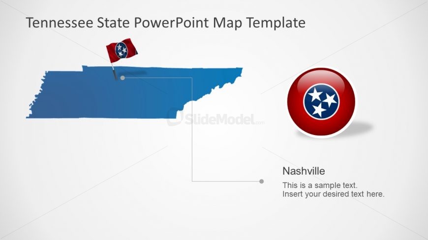 Silhouette Map Template of Tennessee
