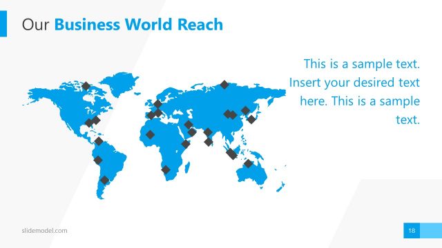 World Map Silhouette PPT Design