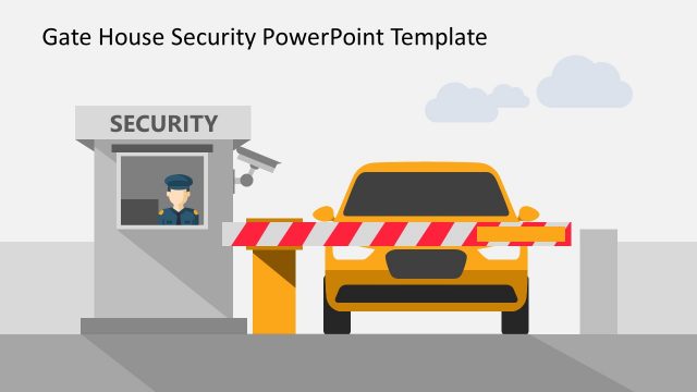 Gate House Security PowerPoint Shapes