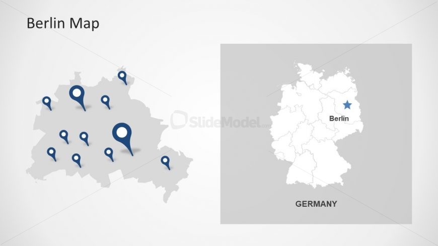 Gray map of Berlin PPT