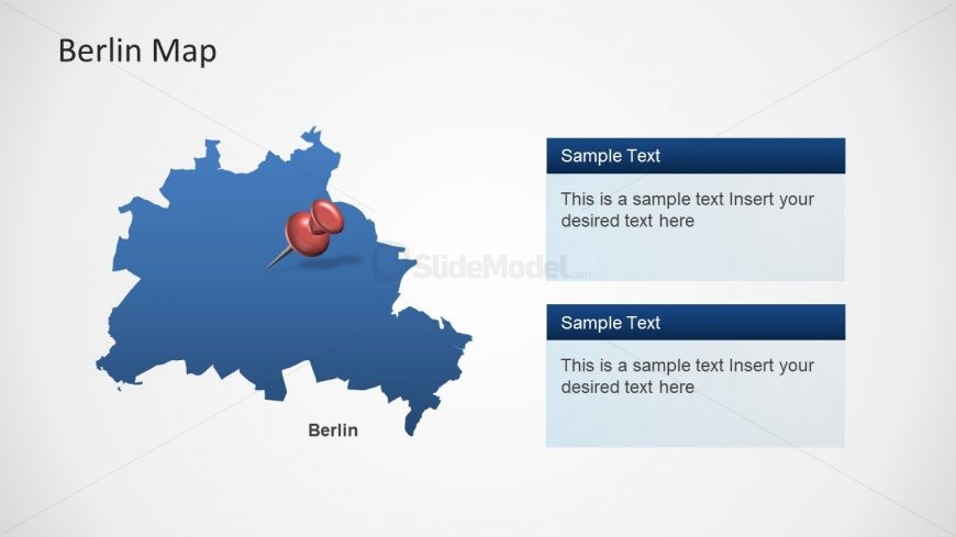 PPT Berlin Map Template Location Pins