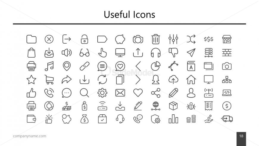 Infogrpahic PowerPoint Clipart Icons