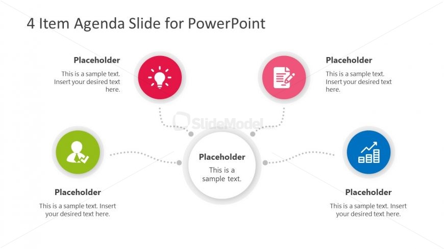 4 Items Agenda Powerpoint Infographics Slidemodel 2171