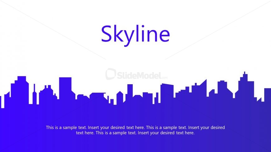 Blue Skyscrapers PowerPoint Background