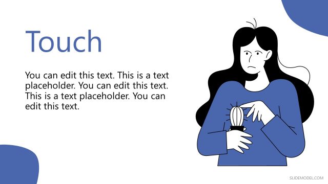 5 Senses Touch Template PowerPoint