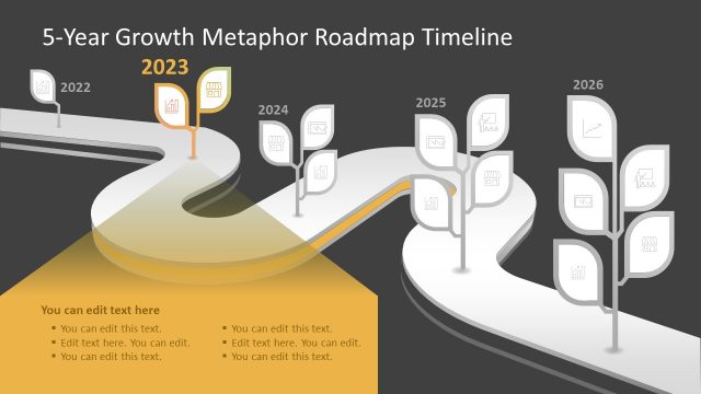 5-Year Growth Concept PowerPoint Timeline