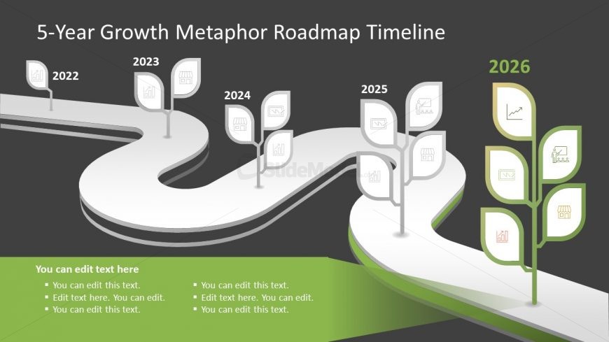 5-Year Growth Metaphor Roadmap Slide