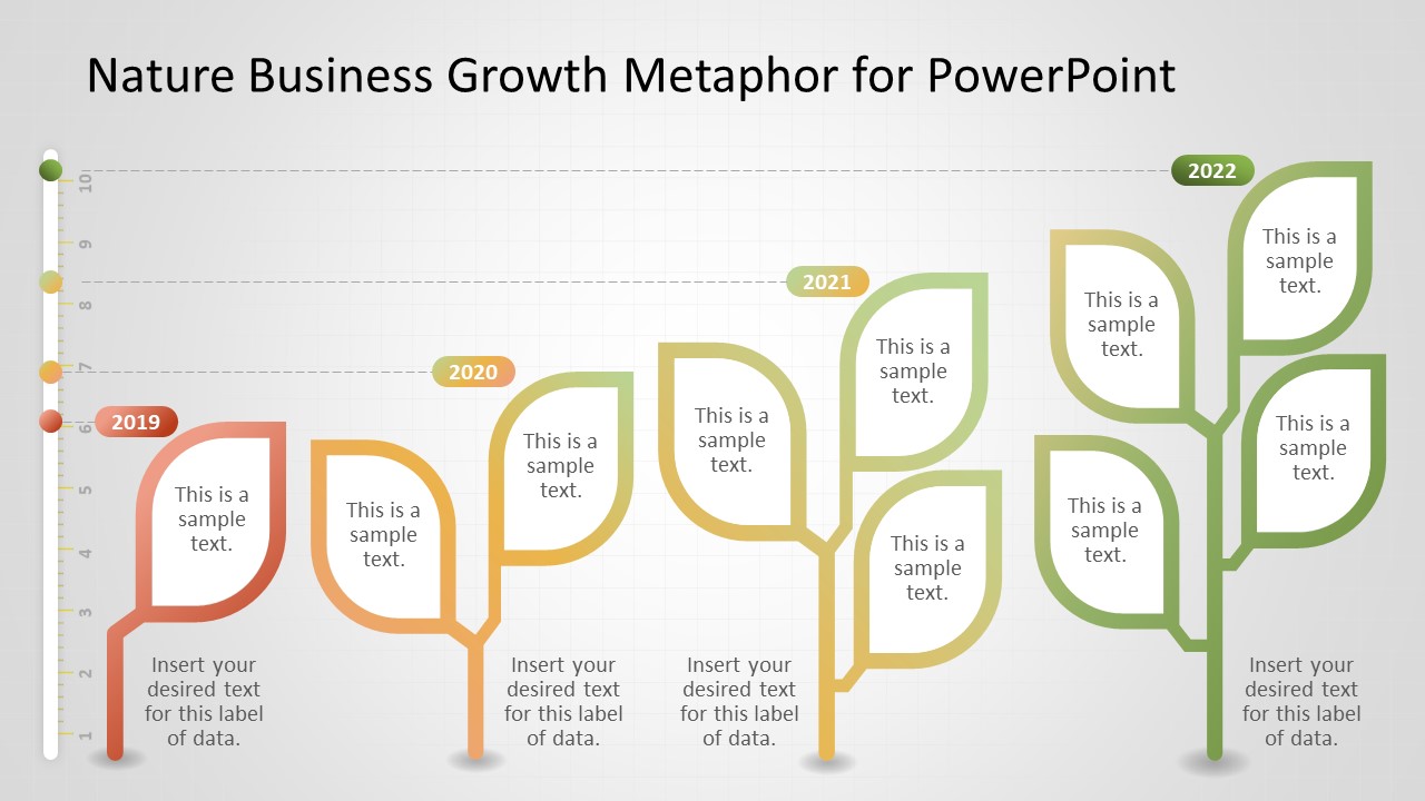 Growth Tree Metaphor PowerPoint Timeline SlideModel