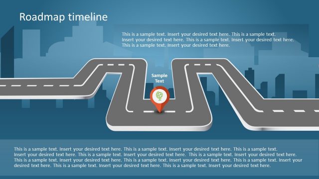 Isometric Roadmap PowerPoint Timeline Layout
