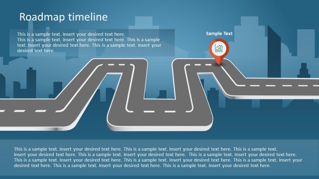 Isometric Roadmap Template For PowerPoint