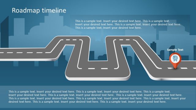 PPT Template Slide for Animated Isometric Roadmap Template