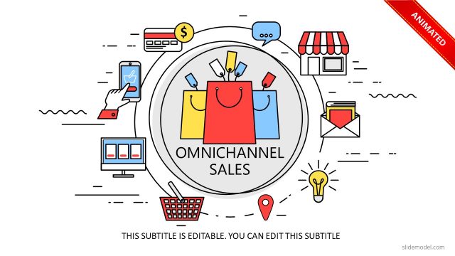 PowerPoint Omnichannel Sales Concept Shapes