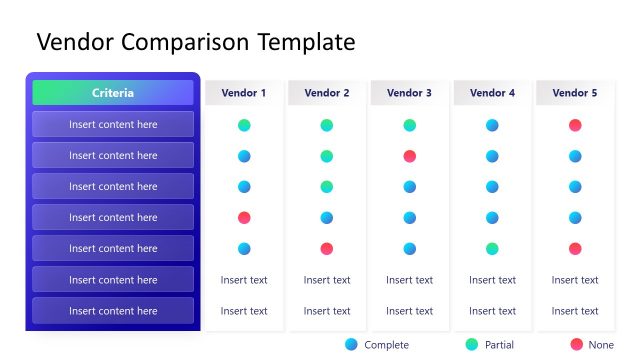 Editable Vendor Comparison Charter