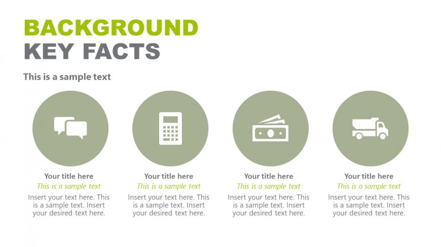 Editable Background Key Facts Slide Template