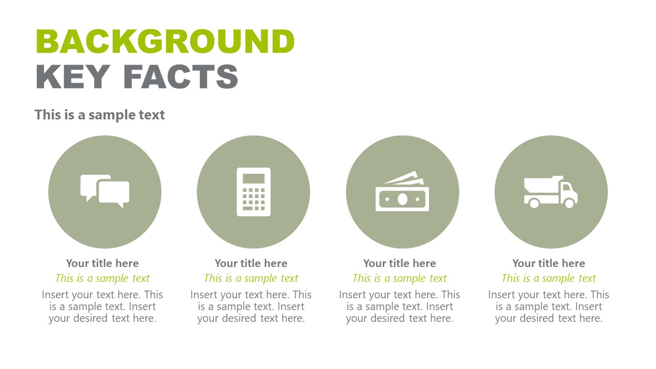 Infographic Background Key Facts Slide - SlideModel