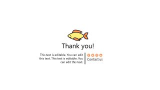 Slide of Thank You with Fish Cartoon Shapes