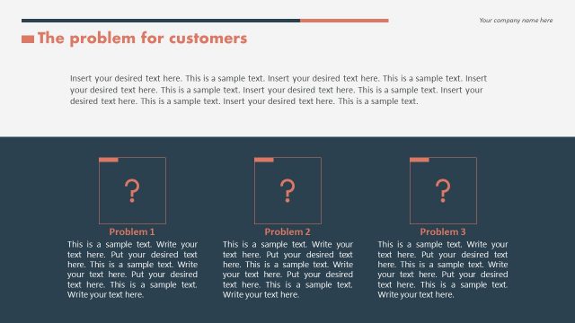 Business Problems Template Slide for PPT