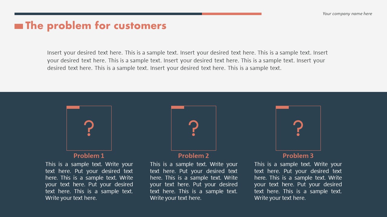 Editable Problems Infographic Slide for PowerPoint