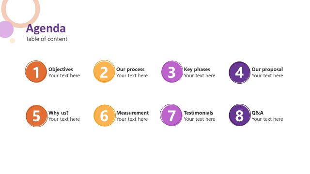 Agenda Slide – Retirement Plan PPT Template