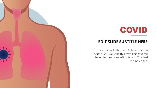 Covid Explanation Slide with Lungs Diagram