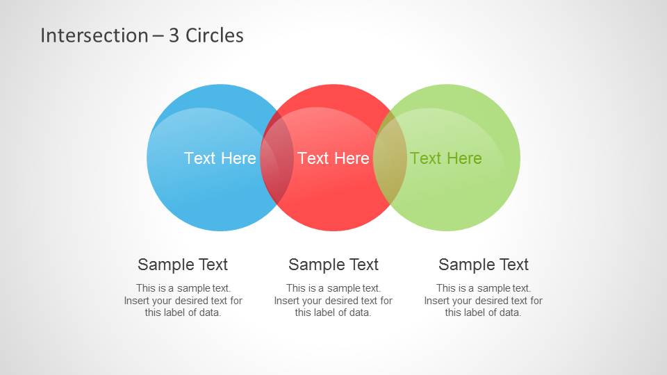 Intersected Shapes Powerpoint Colorful Intersected Circles & Venn Diagrams for PowerPoint - SlideModel