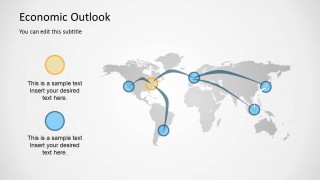 Global Economy Outlook Map for PowerPoint