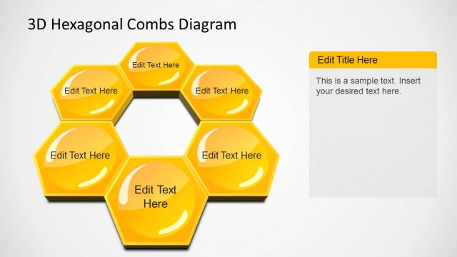 Hexagonal Combs Diagrams Template for PowerPoint