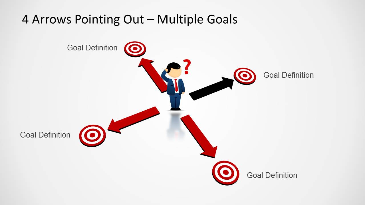 4 Arrows Pointing Out Template for PowerPoint - SlideModel
