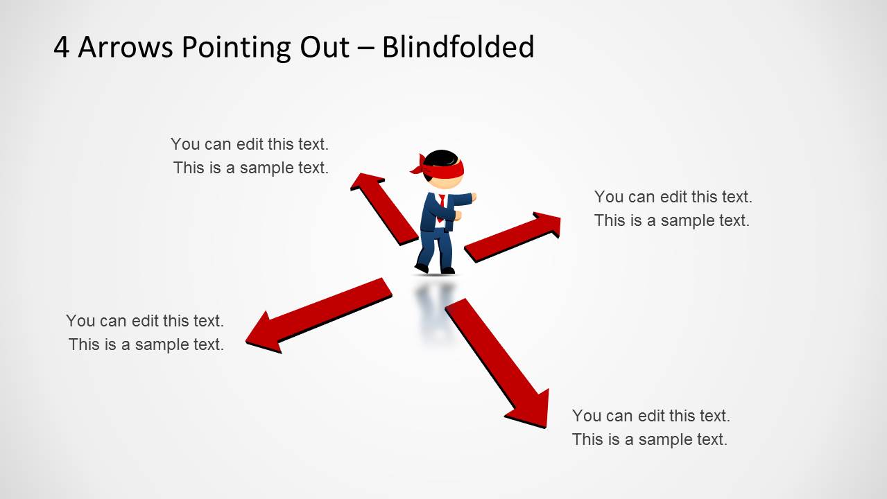 4 Arrows Pointing Out Template for PowerPoint - SlideModel