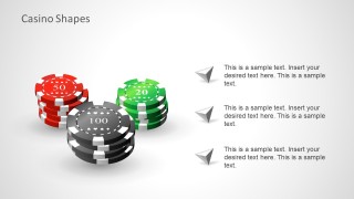 Gaming Chips for Casino PowerPoint Presentations