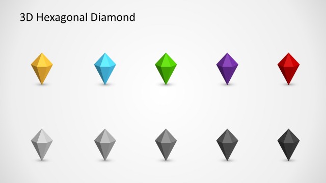 Colorful PowerPoint Diamond Icons