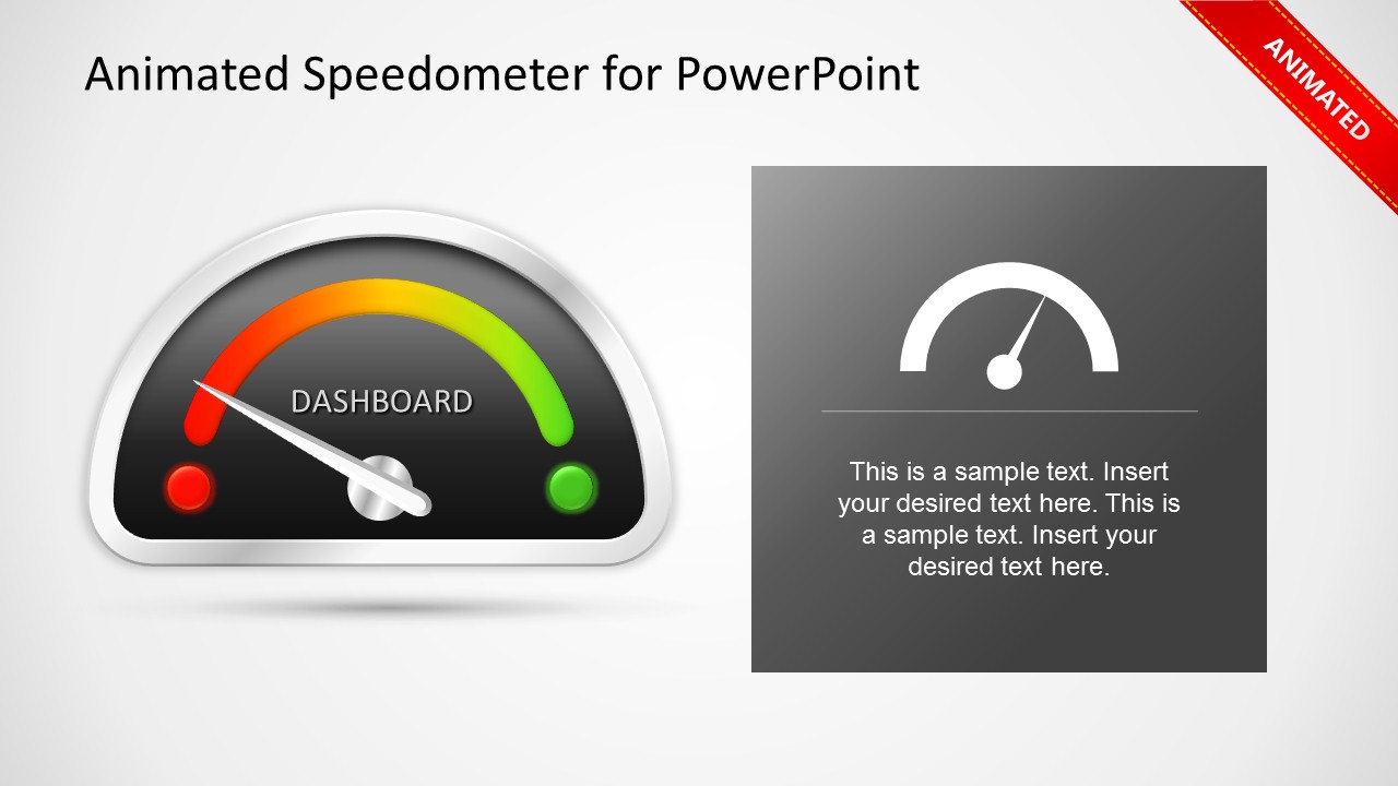 Animated Dashboard Speedometer Template for PowerPoint - SlideModel