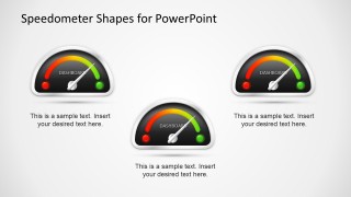 Colorful Gauge Speedometer Shapes for PowerPoint