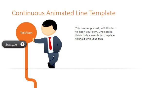 Animated Orange Line PowerPoint Template